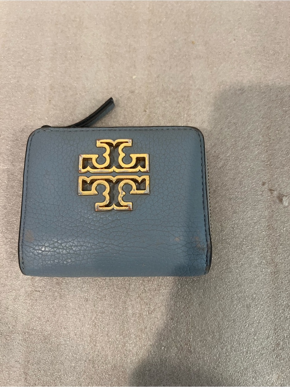 Tory Burch Women's Britten Mini Leather Wallet (Royal Navy)